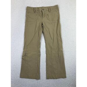 Athleta Pants Womens 4P Brown Dipper Nylon Hiking Straight Leg Zip Pocket